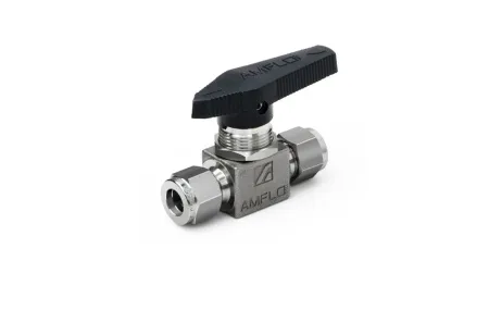 Шаровой кран AMFLO, SS-BV11,  прямой, нержавеющий SS316L, 206 bar, 2-х портовый / Ball valve SS-BV11 two direct ports