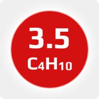 Бутан (C4H10) 3.5 (99,95%) в баллоне 12л (6кг) соединение W21,8х1/14'' LH (DIN 1) (с баллоном)